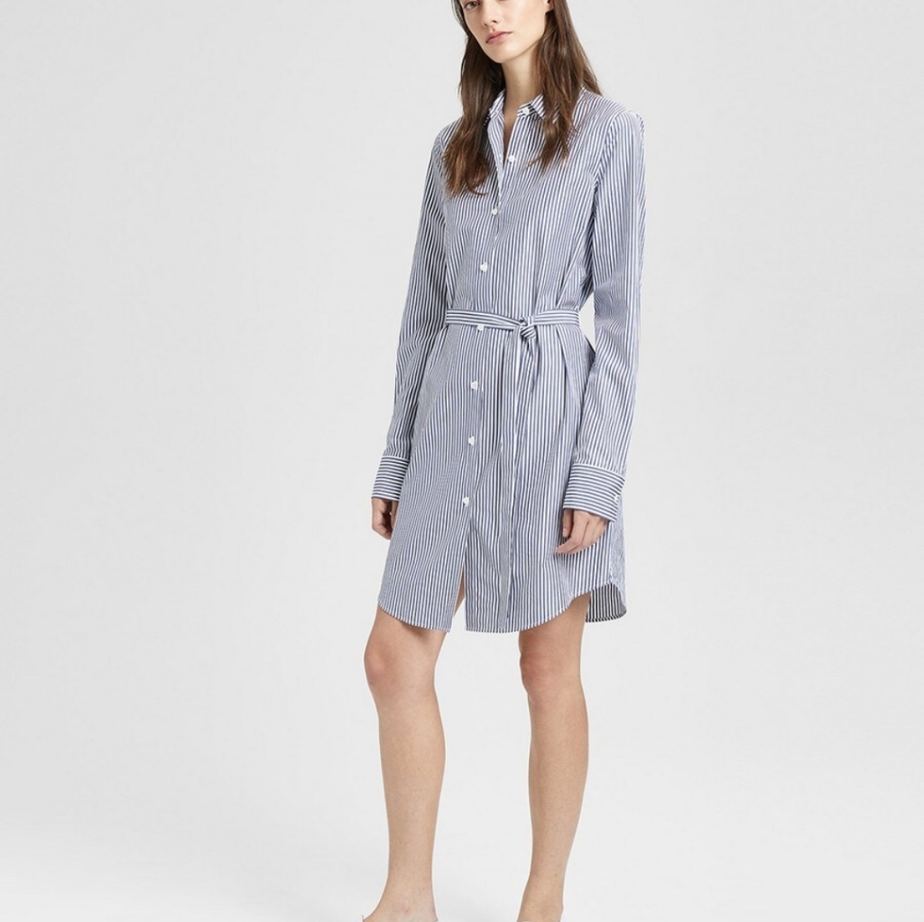 Theory Striped Shirt Dress - Missing Belt